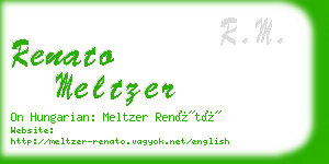 renato meltzer business card